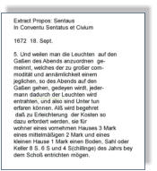 18. Sept. 1672 - Abschrift eines Beschlusses des Hamburger Senats
