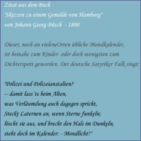 1800 - Satirisches Zitat auf den Brennkalender von J. G. Büsch