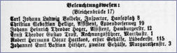 1882 - Adressbucheintrag des Beleuchtungswesen in Hamburg