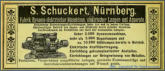 Anzeige der Fa. Schuckert in der Zeitschift für Elektrotechnik 1886