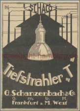 1922 - Werbung der Fa. Schanzenbach & Co in der "Zeitschrift für Beleuchtungswesen" Heft 3/3