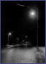 1958 - Elbchaussee nachts mit alter Beleuchtung, daneben die neuen Leuchten