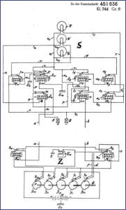1925 - Schaltungsanordnung für elektrische Signallampen , Paul Arnheim (Quelle Deutsches Patent- und Markenamt)