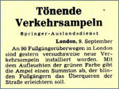 Sep. 1964 Kurzmeldung im Hamburger Abendblatt