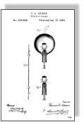 1880 - Patentschrift der Glühlampe - T. A. Edison (Quelle US Patentamt)