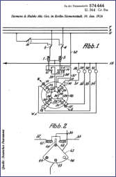 1926 - Einrichtung zum Betrieb von Straßenverkehrssignalen (Quelle Deutsches Patent u. Markenamt)